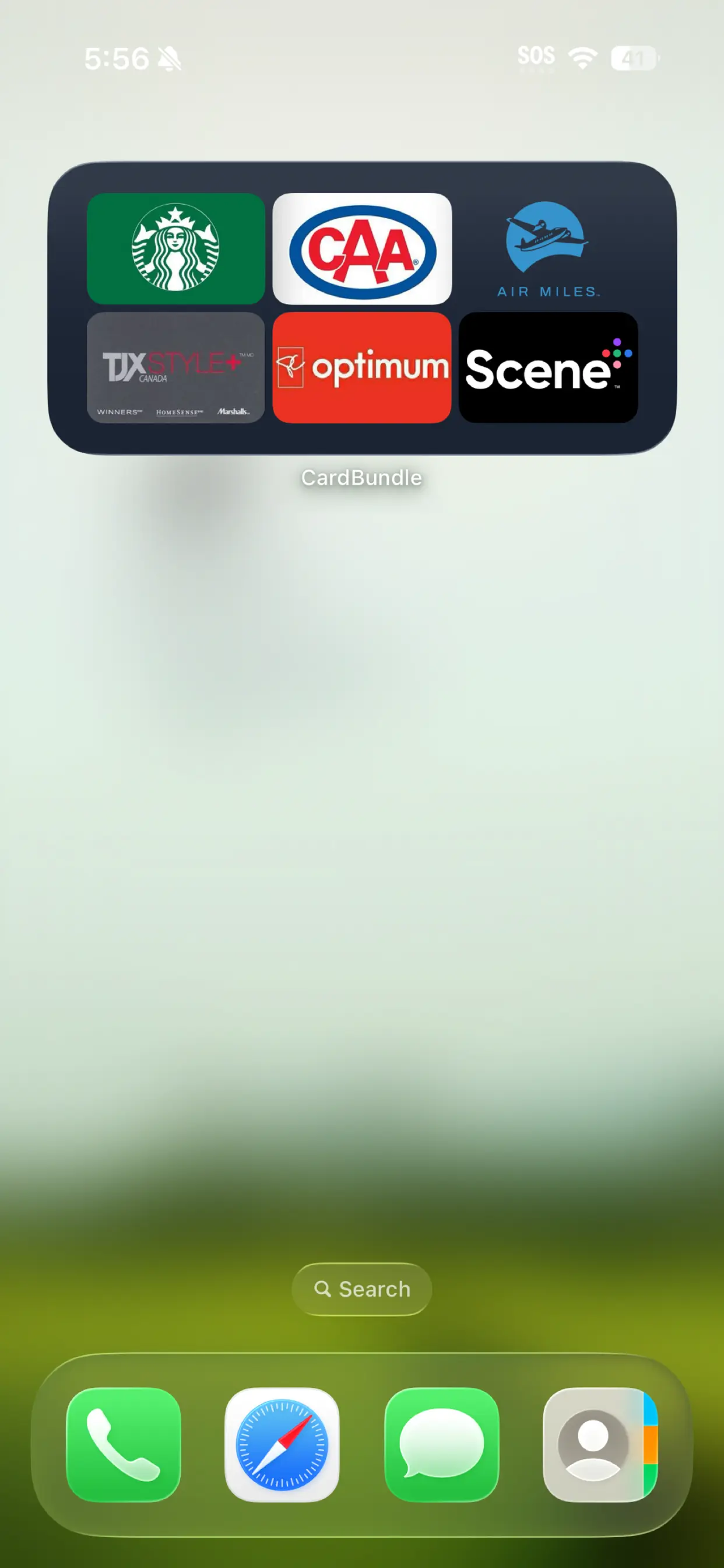 Card Bundle - Home screen widget