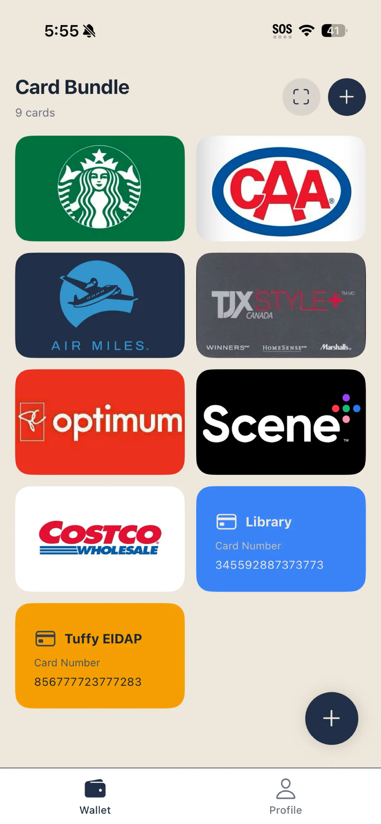 Card Bundle - All your cards organized